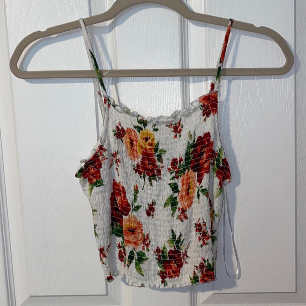 Cropped flower blouse